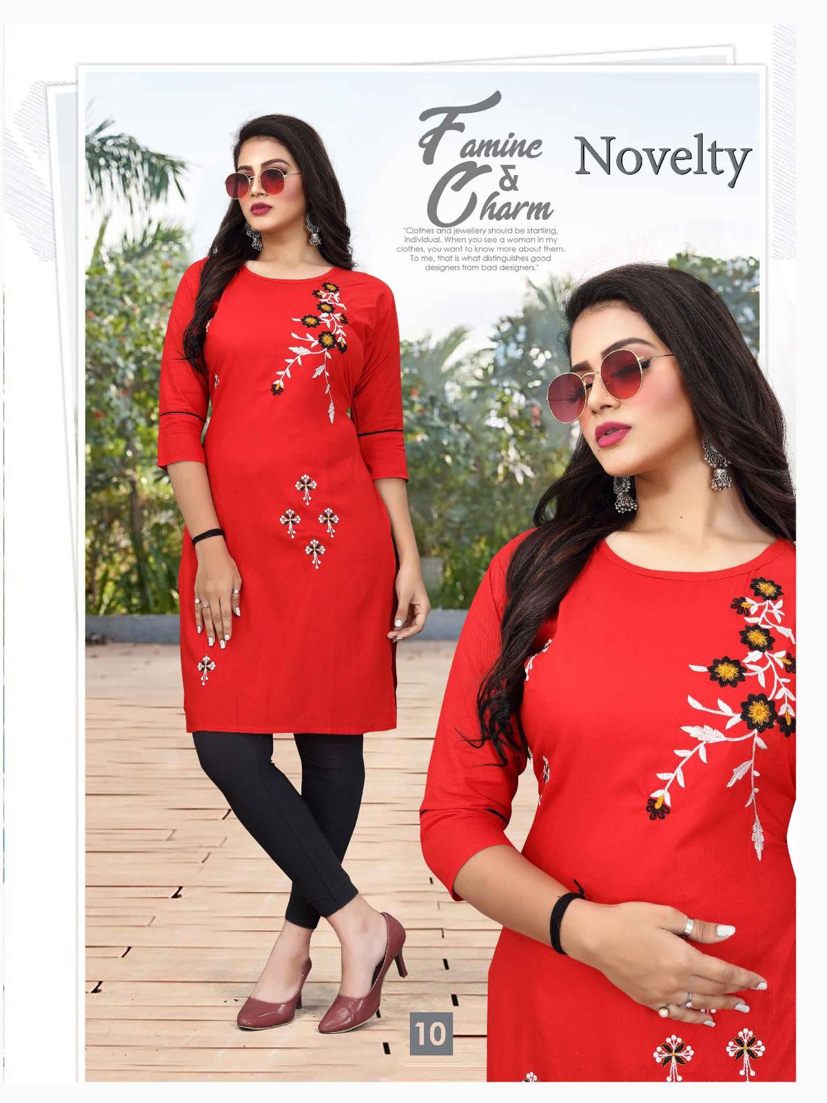 Trendy Novelty Casual Wear Straight Wholesale Kurti Collection

